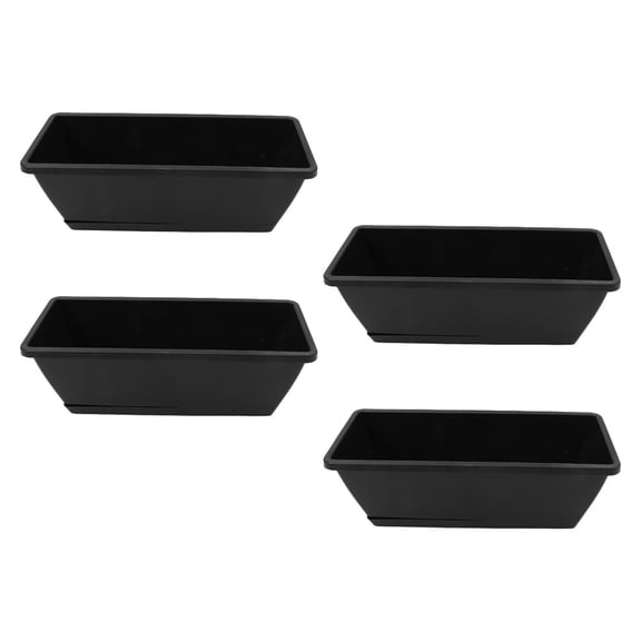 FRCOLOR 4pcs Window Box Planter Vegetable Flower Planter Box Rectangular Flower Pot  Window Box Planters Vegetable Growing Pot Flower Pot Flower Container