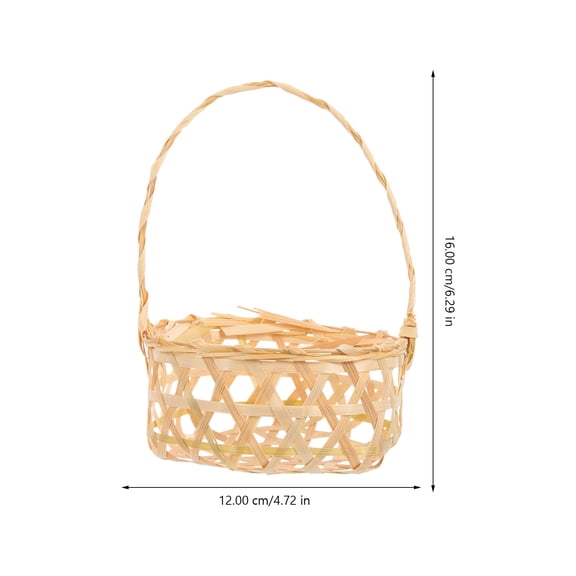LABSERRON Woven Baskets Beige Small Woven Basket 4Pcs 5.1x4.7x7.9in
