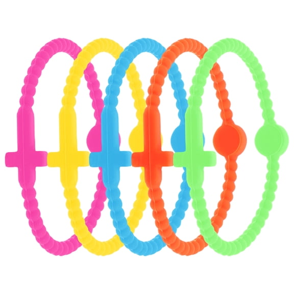 FRCOLOR 5 PCS Computer Bracket Cross Bracelet Fashionable Wristbands Lovers