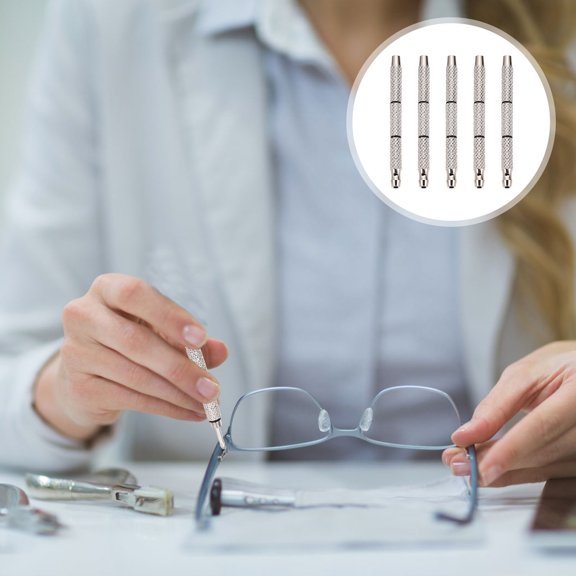 FRCOLOR 5 PCS Glasses Screwdriver Small Silver Maintenance Tool Accessories Eyeglasses