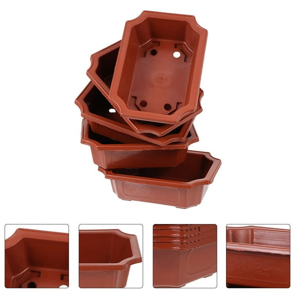 FRCOLOR 5 PCS Plant Succulent Bonsai Decorative Gardening Pots 35X25.5CM