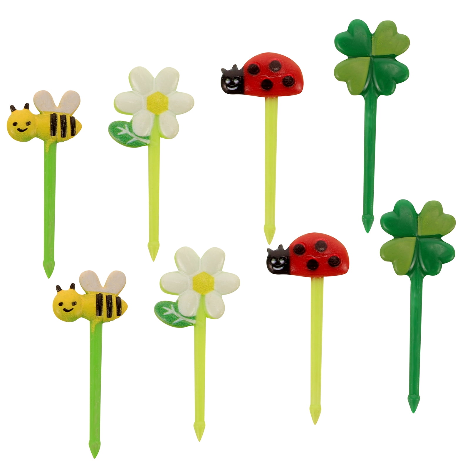FRCOLOR 5 Pack Floss Picks Kids Candy Fruit Fork Child 4.30X1.50X0.20CM