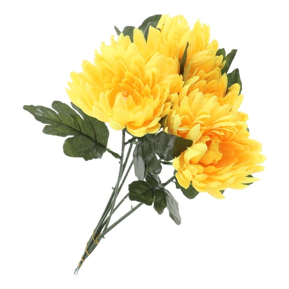FRCOLOR 5 Pcs Artificial Chrysanthemum 41.00X11.00X6.00CM Yellow
