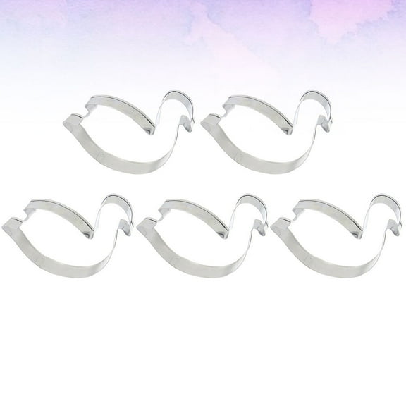 FRCOLOR  5 Pcs Baking Tool Stainless Steel Cutter Biscuit Cookie Biscuits Silver