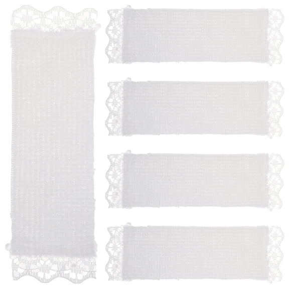 FRCOLOR 5 Pcs Dollhouse Towels Miniature Doll Towel Bath Towel 9.00X4.00X0.20CM White