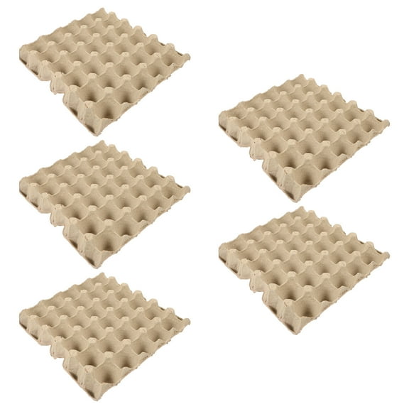 FRCOLOR 5-Pack Cardboard Cartons Bulk Storage Pulp Trays for Eggs, and