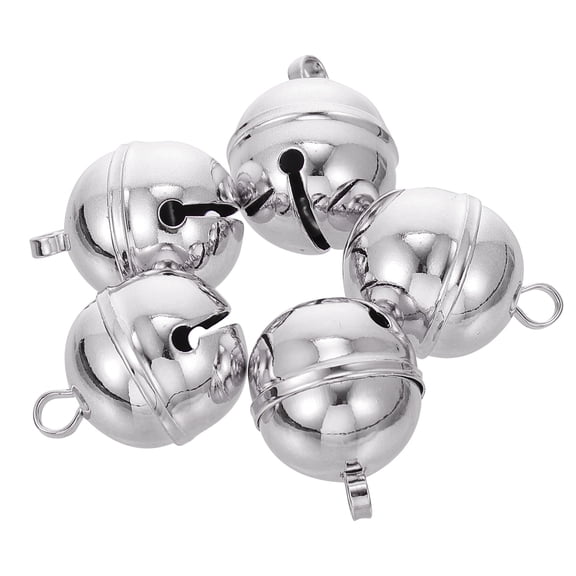 FRCOLOR 5 Pcs Jingle Bell Copper Bell Accessories Rust-free Bells 2X2X2.6CM Silver