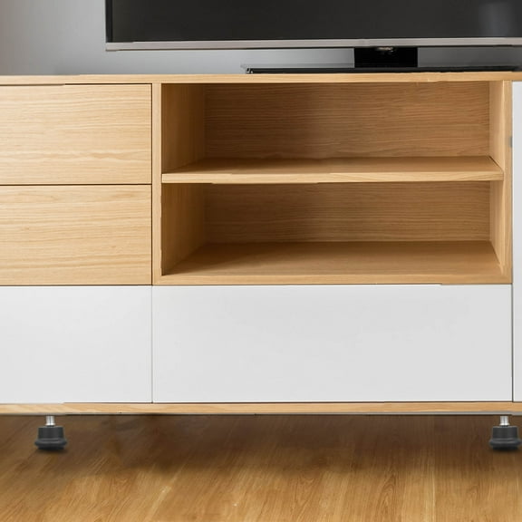 FRCOLOR 5 Pcs Low Profile Caster Wheels Office Furniture Casters Black