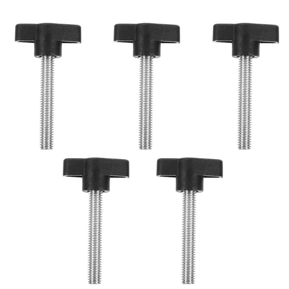FRCOLOR  5 Pcs Machine Screw Fasteners Small Thumb Knob Screws Black