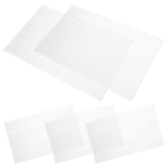 FRCOLOR 5pcs Clear Plastic Currency Sleeves Hard Display Bill Holders Paper Money Protectors