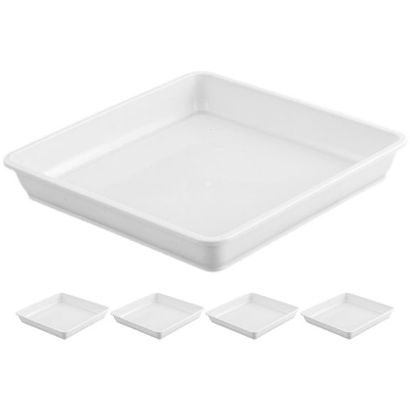 WASHWEPE Planter Saucer For Indoor Planting 5Pcs 9.8X9.8X1.4In