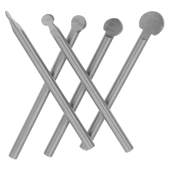 FRCOLOR  5 Pcs Router Flattening Bit Wood Drill Bits Square Hole Tools Masonry Silver