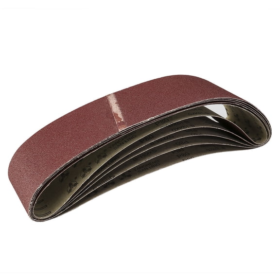 LABSERRON Sander Sanding Belts Dark Red For Plastic Sanding Diy Projects 5Pcs 36 X 3.94In