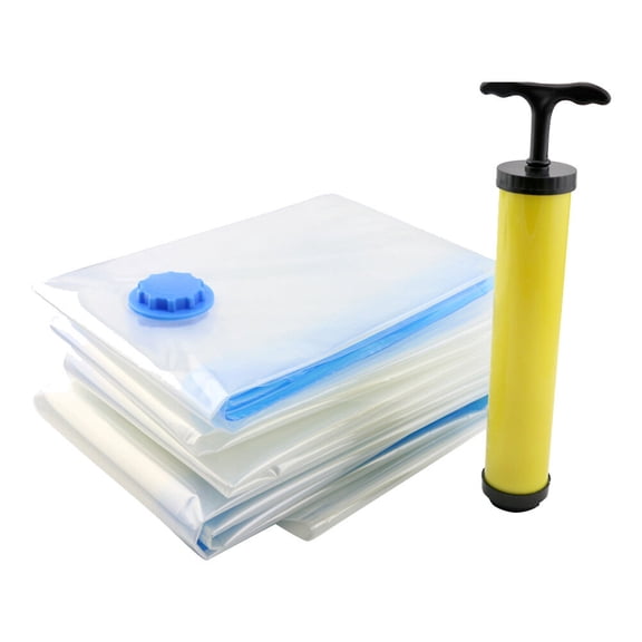 LABSERRON 5Pcs Clothes Compression Storage Bags Vacuum Seal for Bedding Quilt Household Use Assorted Color
