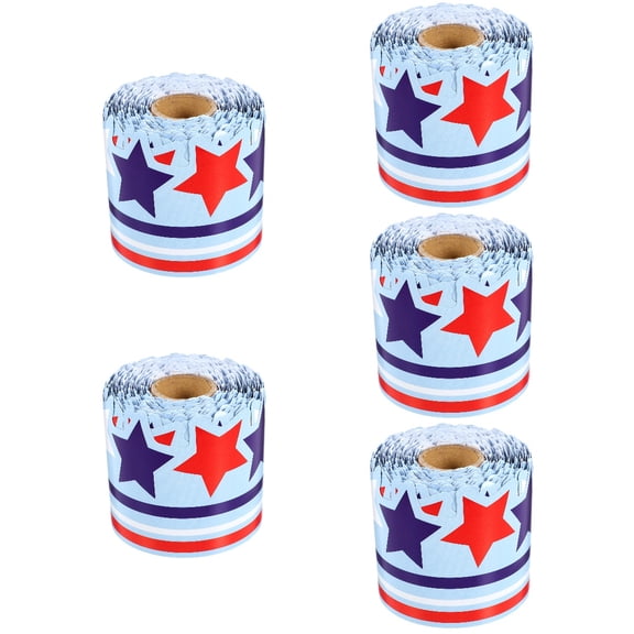 FRCOLOR 5 Rolls  Board Blackboard Border for Bulletin DIY Bulletin Border Decor Independence Day Border