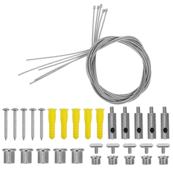 FRCOLOR 5 Sets Of Suspended Ceiling Wire Ceiling Lights Rope Convenient Lamp Rope Light String Suspension Kit Ceiling Wire Cable Kit Pendant Lights Wire Rope Set