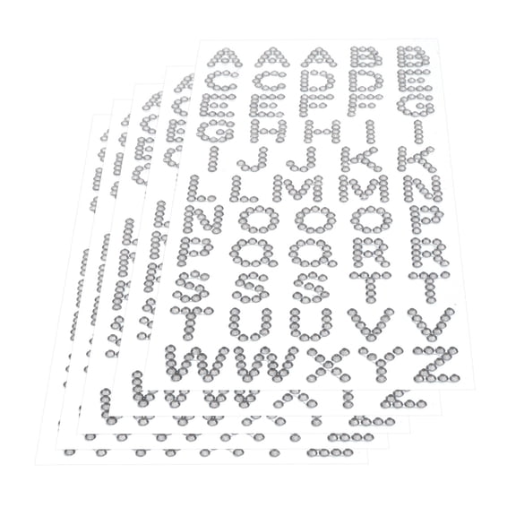 WASHWEPE Black Acrylic Stickers For Women Kids Teenagers Decoration 5 Sheets 8.3x3.7x0.04In