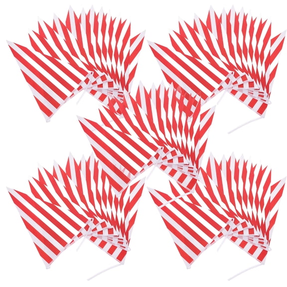 FRCOLOR 5 Strings Red Banner Small Flag Banner Circus Party Banner 300.00X27.50X0.10CM