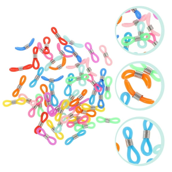 FRCOLOR  50 Pcs Anti Anti-slip Ring for Glasses Eyeglass Straps Child