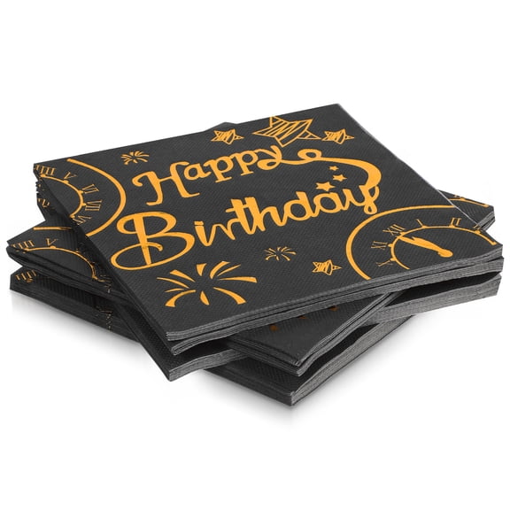 FRCOLOR 50 Pcs Birthday Napkins Happy Birthday Party Napkins Birthday Dinner Napkins Paper Guest Napkins Birthday Table Decorations