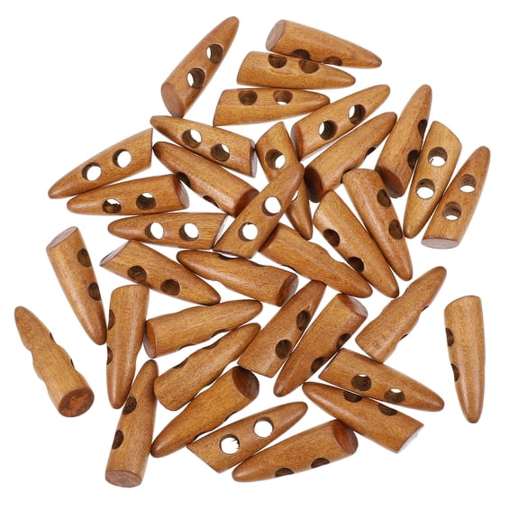 LABSERRON 50Pcs Large Khaki Wood Buttons for Sweaters Coats Jackets DIY Sewing Accessories