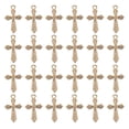 thumbnail image 1 of FRCOLOR  50 Pcs Cross Pendant Charms for Necklaces Rings Bulk Golden, 1 of 8