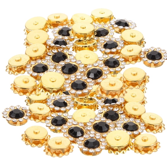 LABSERRON Embellishments For Clothing Rhinestone Buttons Zinc Alloy 50Pcs