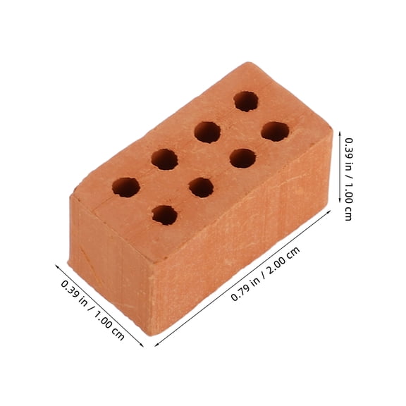 HAKIDZEL Red Brick Terracotta Rectangular 50Pcs Miniature Models Cube