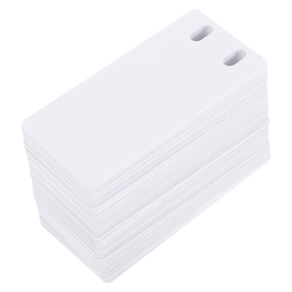 FRCOLOR  50 Pcs Pvc Label Wire Marking Anti-theft Door Padlock Cable Identification Plate White