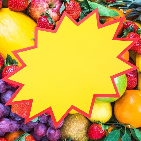 FRCOLOR 50 Pcs Tags Small Explosive Sticker Price Tag Work 35.00X25.00X0.10CM Yellow