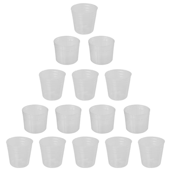 DECOMELODY Plastic Planter Pot 50Set 2Inch Square Transparent