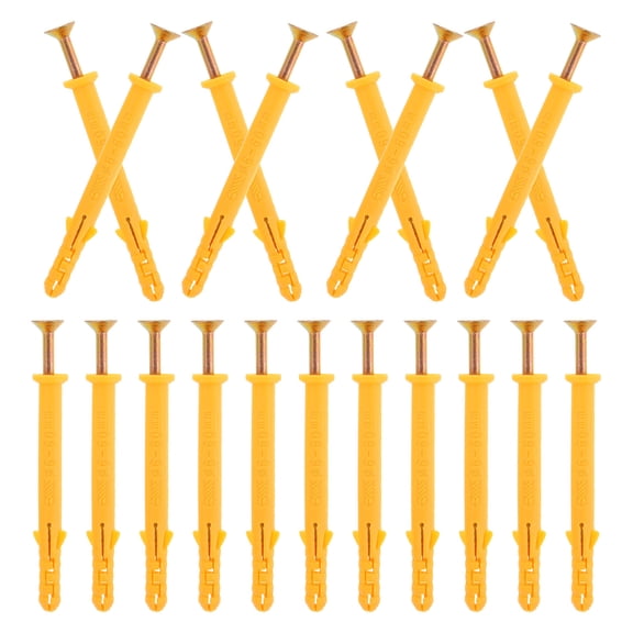 FRCOLOR 50 Sets Wall Plugs with Screws Drywall Anchors Expansion Bolts for Hanging and Mounting Heavy Items