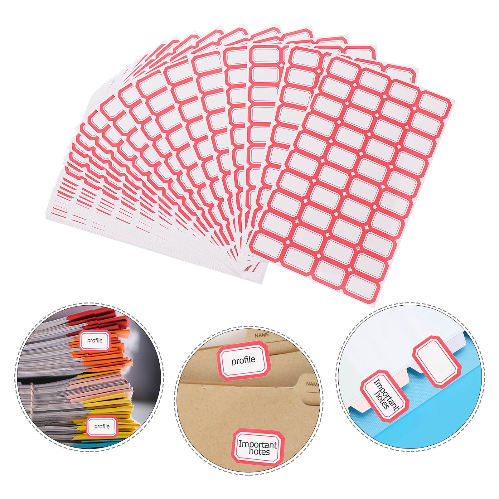 FRCOLOR 50 Sheets Self Adhesive Labels Stickers for Office Supply ...