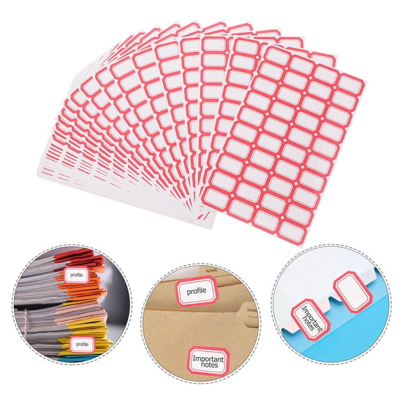 FRCOLOR 50 Sheets Self Adhesive Labels Stickers for Office Supply Laboratory Product Classification Stationery Blank Labels