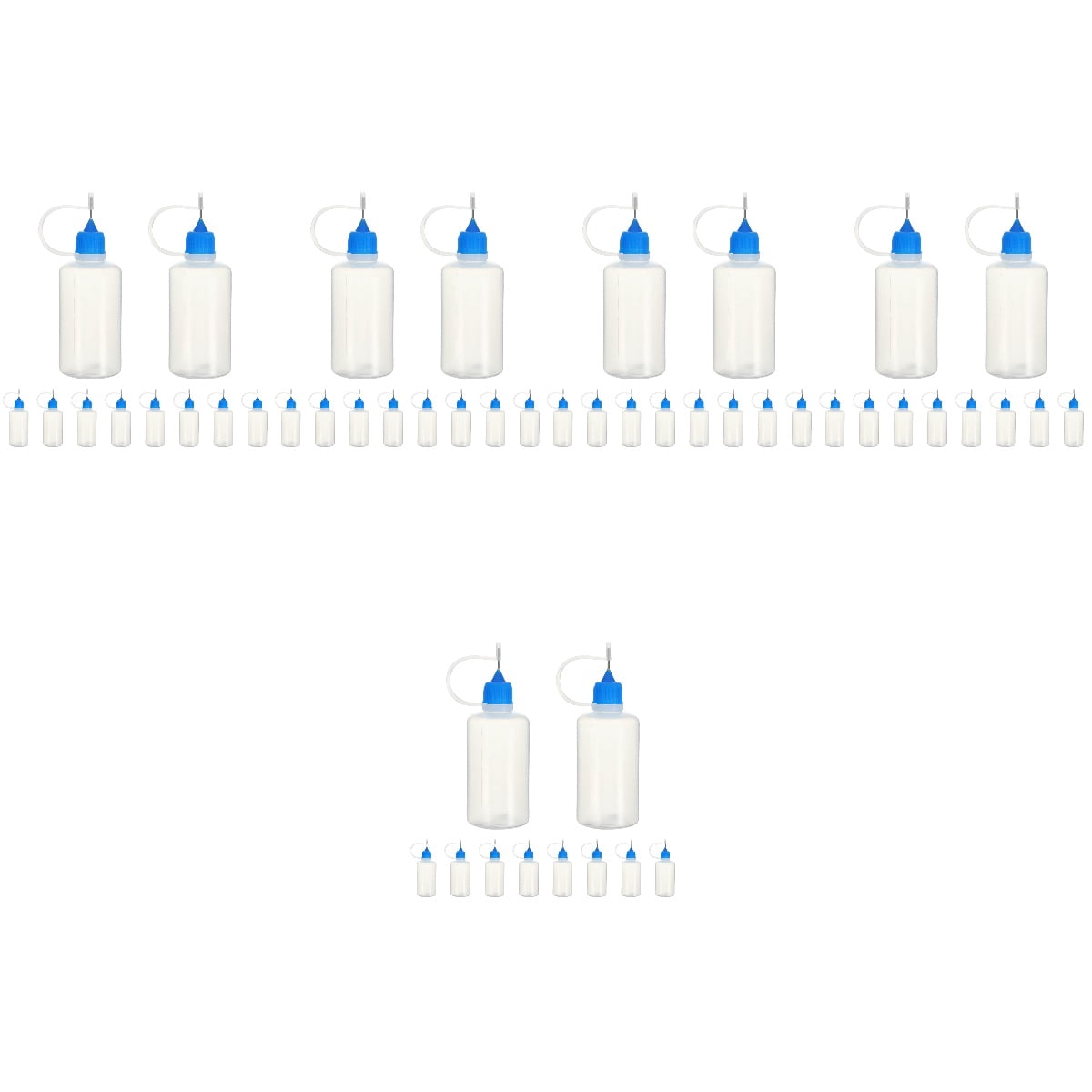 FRCOLOR 50 pcs Needle Tip Bottles Glue Dispenser Bottles Glue Bottles Needle Oil Bottles (50ml)