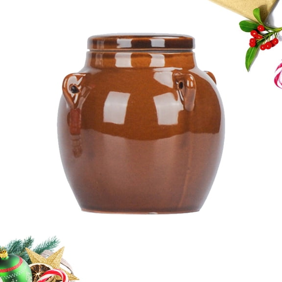 PAMINGONO Porcelain Condiment Jar Sealing Ceramic Jar Coffee 1Set for Gifting