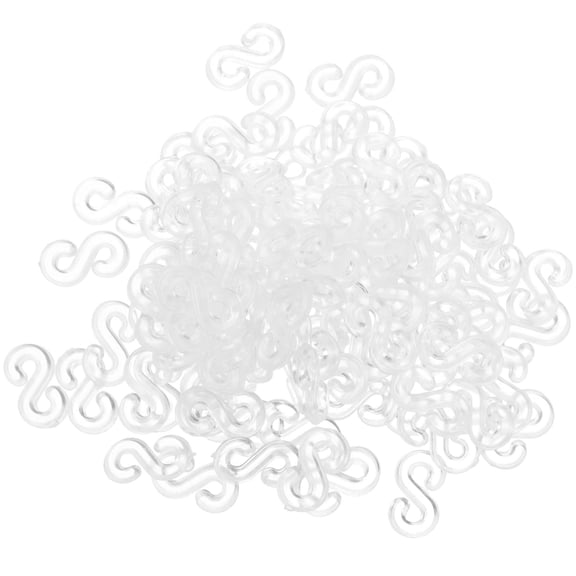 WASHWEPE DIY Design Loom Rubber Band Clips Plastic 500pcs