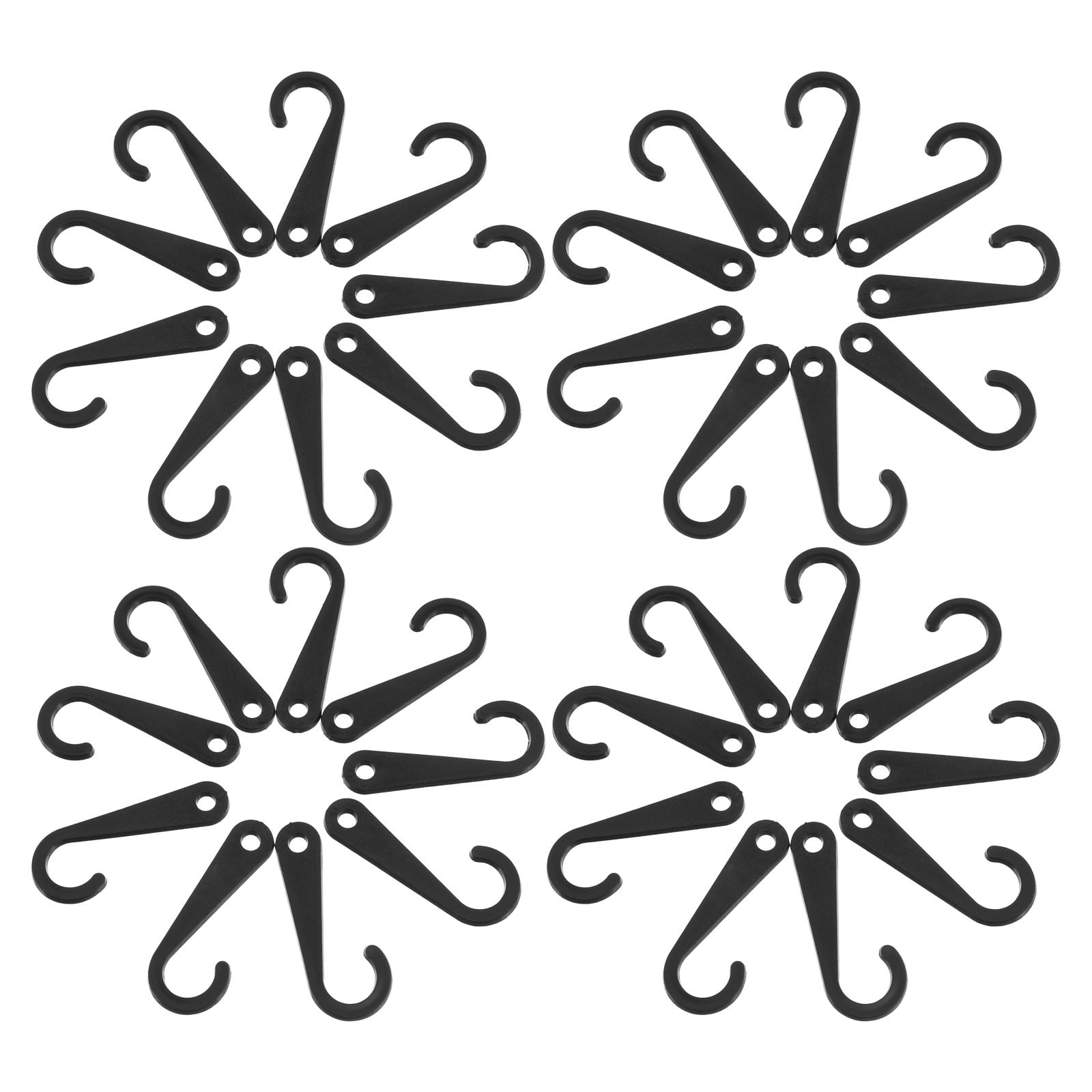 FRCOLOR 500pcs Sock Display Hooks Black Reusable Plastic J Hook Pothook Hanger Underwear Sock Hooks Plastic J Hooks for Sock Hat Gloves