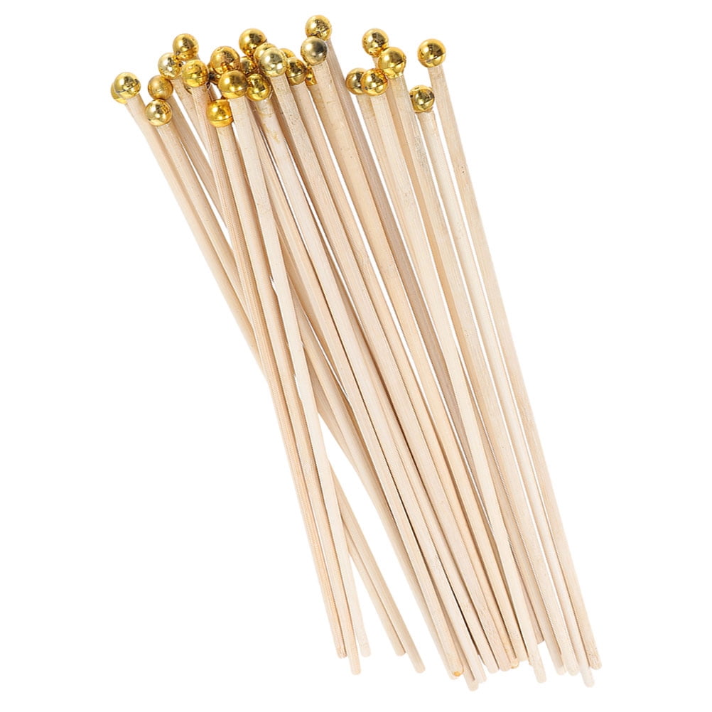 FRCOLOR 50Pcs Flag Poles Decorative Flagpoles Smooth Flagpoles Wooden Flagpoles Flag Poles for Handheld Flag