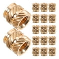 thumbnail image 1 of TAILTOSS 50Pcs Brass Threaded Insert Heat Embedment Nut Female Thread for Plastic and Wood, 1 of 8