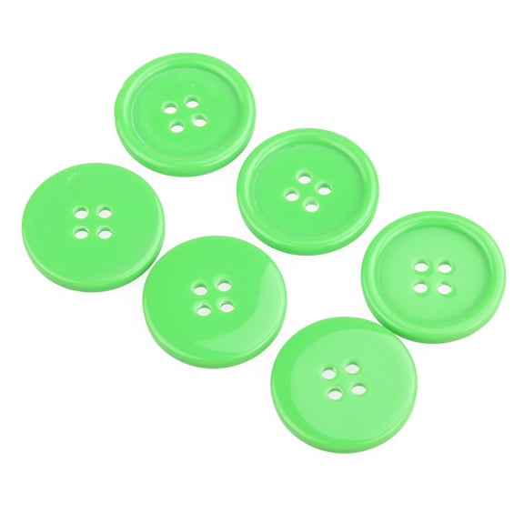 PAMINGONO Durable Resin 4-Hole Buttons Green for Sewing Crafts Knitting 50Pcs
