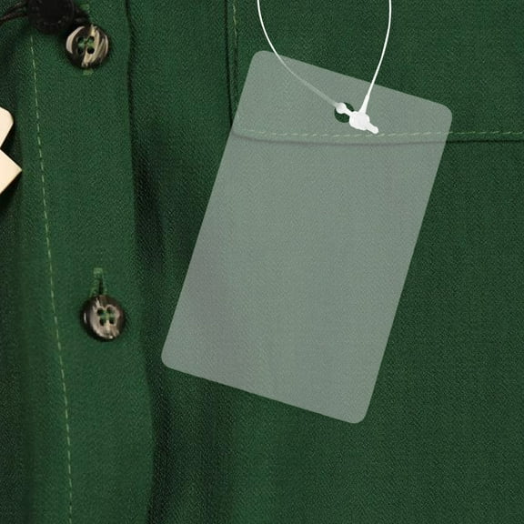 LABSERRON 50Pcs Blank Transparent PVC Label Tags for Retail Crafting and Message Display