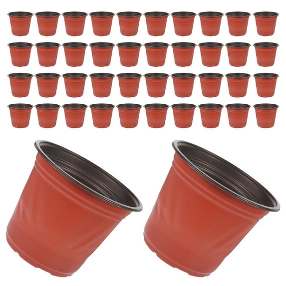 FRCOLOR 50pcs Convenient Plastic Nursery Pot Thickened Plant Nursery Pot Flower Breeding Container