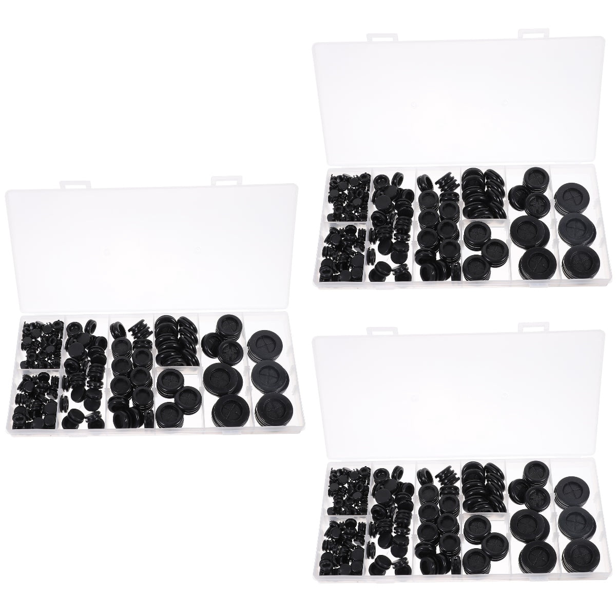 TAILTOSS  510Pcs Black Grommet Kit for Wires and Electrical Appliances