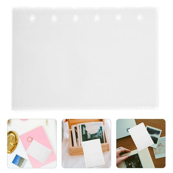 FRCOLOR 52pcs Scrapbook Inserts with Divider Clear Page Protectors for Binder Ideal for Organizing Photos and Documents