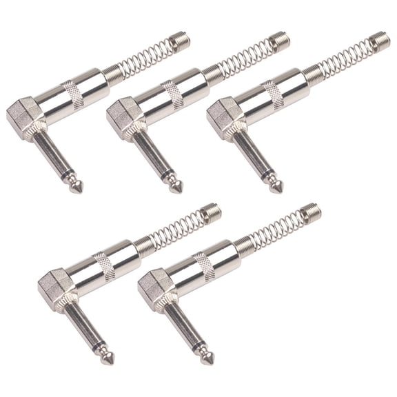 PAMINGONO Pedal Patch Cables Effect Pedal Connector Silver 5PCS for Professional Guitar Players
