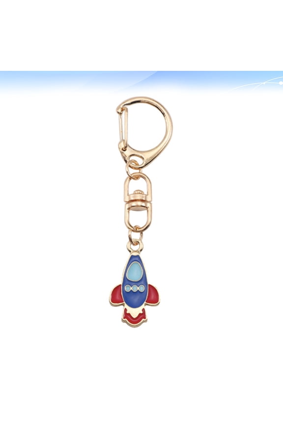5Pcs Cute Keychain with Rocket Shape and Alloy Material for Everyday Use and Gifts