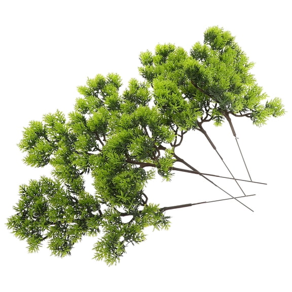 FRCOLOR 5Pcs Fake Pine Leaves Decor Dark Green for Christmas Wreaths and Indoor Decoration