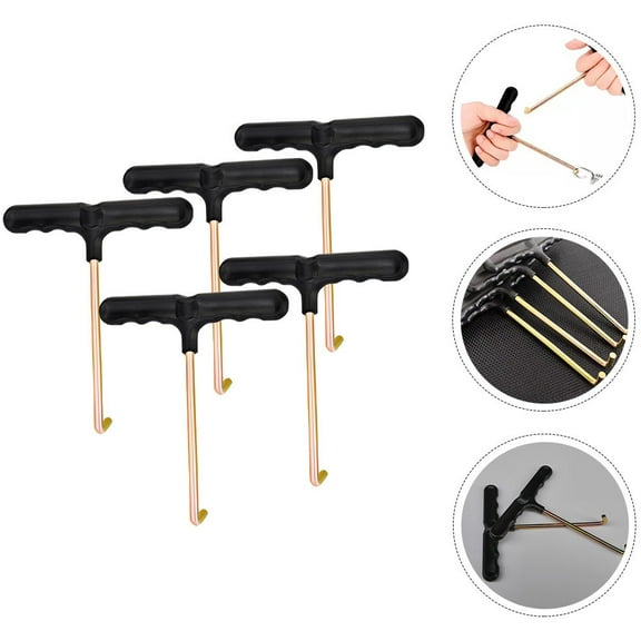 FRCOLOR 5Pcs Portable Shoelace Tighteners with T-Shaped Ergonomic Handle Durable Plastic and Iron Pullers