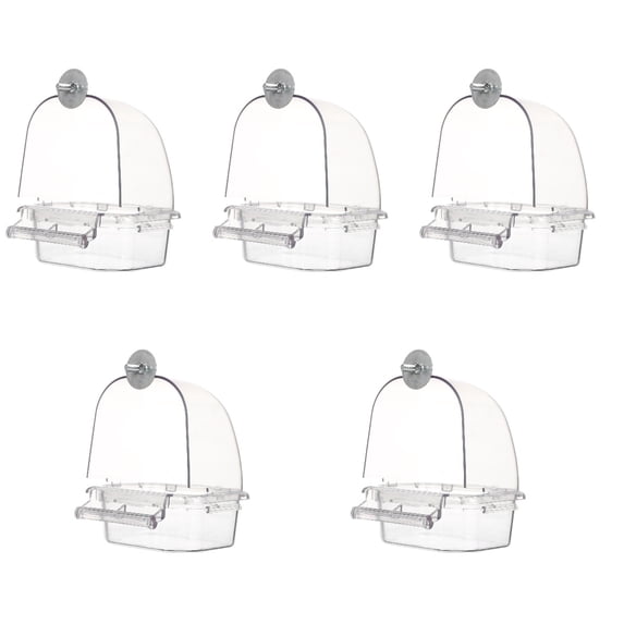 FRCOLOR 5pcs Bird Hanging Feeder Cup Parrot Feeding Bowls Container Dispenser Bird Waterer Finch Foraging Feeder for Parakeet Canary Cockatiel